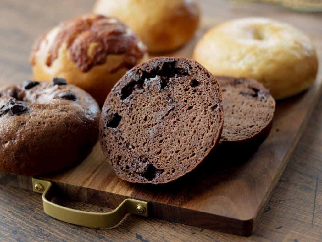 グルテンフリーのチョコベーグル